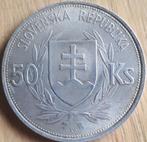 SLOVAQUIE : 50 COURONNES 1944 KM 10, Enlèvement ou Envoi, Monnaie en vrac, Argent, Autres pays