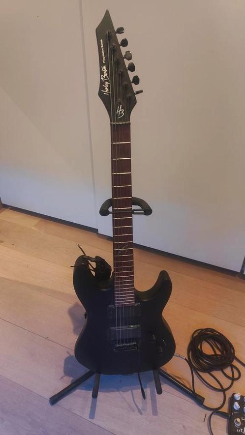 Harley benton HWY-25BKS + accesoires, Muziek en Instrumenten, Snaarinstrumenten | Gitaren | Elektrisch, Zo goed als nieuw, Overige merken