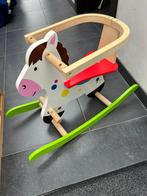Houten schommelpaard met beschermring - als nieuw, Kinderen en Baby's, Ophalen, Zo goed als nieuw, Rij- of Hobbelspeelgoed