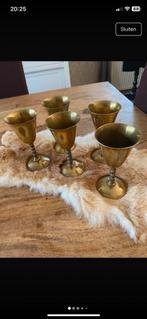 Vintage bronzen wijnbekers, Ophalen, Brons