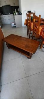 Voleiken salontafel met lectuurplank, 100 à 150 cm, Chêne, Rectangulaire, 50 à 100 cm