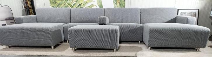 Grote modulaire U-vormige hoeksalon. (bezorgoptie), Huis en Inrichting, Zetels | Complete zithoeken, Zo goed als nieuw, Stof, Ophalen of Verzenden