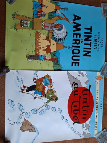 2 posters les aventures de Tintin.Hergé  beschikbaar voor biedingen