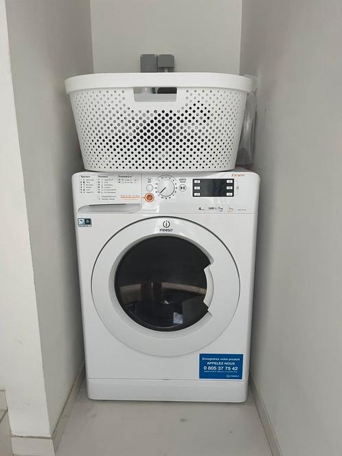 Indesit was-droogcombinatie wit, Elektronische apparatuur, Was-droogcombinaties, Zo goed als nieuw, 6 tot 8 kg, 85 tot 90 cm, Ophalen