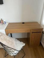 IKEA MICKE Bureau | 105x50 cm | Eikenfineer | LEVERING, Ophalen of Verzenden, Zo goed als nieuw, Bureau