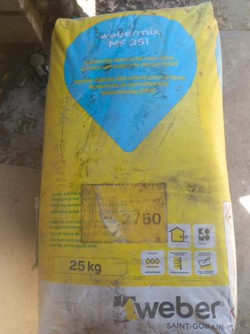 Webermix mf 35. 5x25kg zwarte dunmortel, Enlèvement, Comme neuf