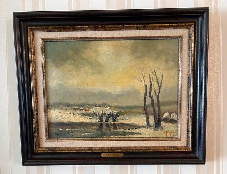 Roeselare: Winterlandschap, Raf Buyse (1926-2013), Antiek en Kunst, Kunst | Schilderijen | Klassiek, Ophalen