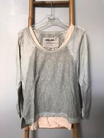 Grijze trui met Garcia zalmroze top. Maat M., Garcia, Gedragen, Maat 38/40 (M), Grijs
