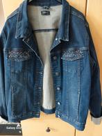 Spijkerjasje in blauwe jeans met glitter, Kleding | Dames, Spijkerbroeken en Jeans, Diversa, Ophalen of Verzenden, Gedragen, Blauw