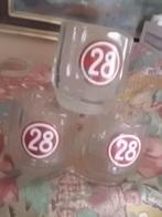 3 VERRES A BIERE 28 CAULIER CHOPE VINTAGE, Autres marques, Utilisé, Enlèvement ou Envoi