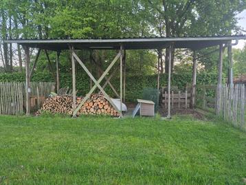Stevige houten carport 3m x 9m x 3,10m – Zelf te demonteren, Tuin en Terras, Overkappingen, Ophalen, Gebruikt, Carport