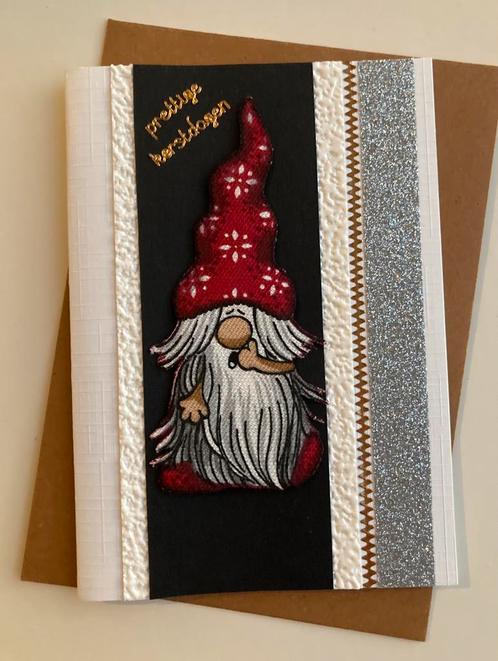 Kerstkaart Gnoomy, Hobby en Vrije tijd, Kaarten | Zelfgemaakt, Nieuw, Ophalen of Verzenden
