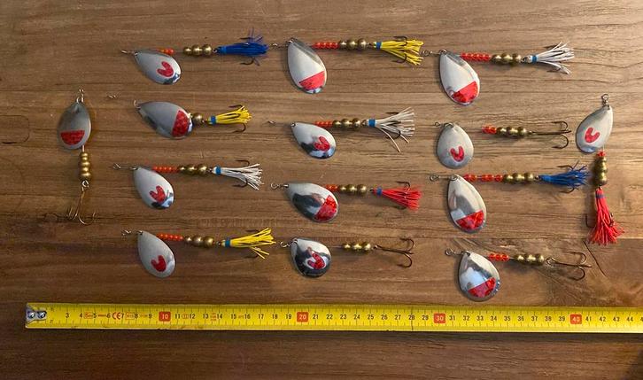 14 Verzwaarde spinners van NBA nooit gebruikt., Watersport en Boten, Hengelsport | Roofvissen, Nieuw, Ophalen of Verzenden