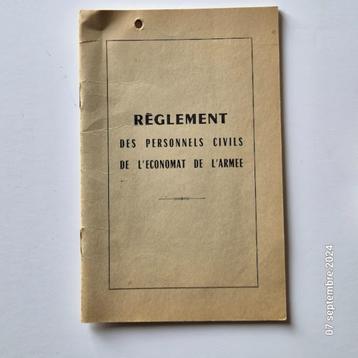 Règlement des personnels civils de l'économat de l'armée , F