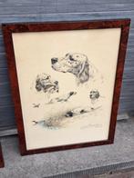 lithographie signe leon danchin, Antiek en Kunst, Ophalen of Verzenden