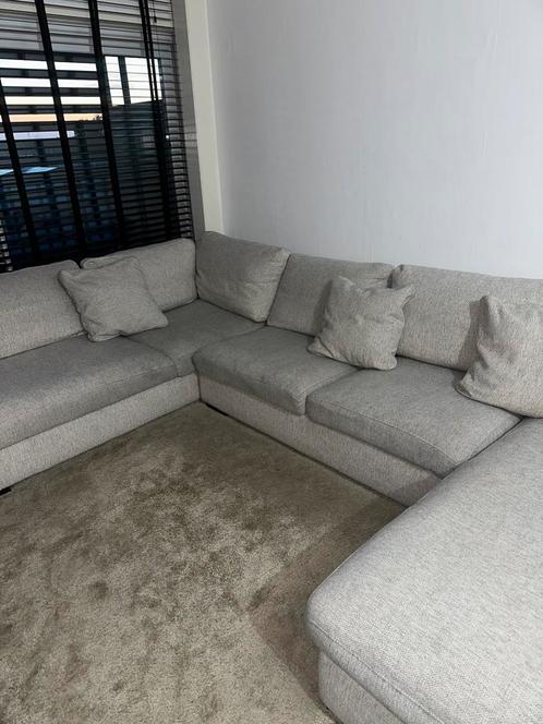 Ruime U-vormige Beige Bank – Direct Beschikbaar!, Huis en Inrichting, Zetels | Complete zithoeken, Gebruikt, Ophalen