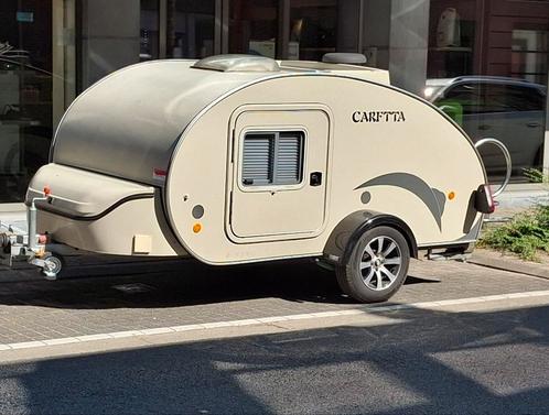 Teardrop / minicaravan Caretta Basoglu (-750kg) + Voortent, Caravans en Kamperen, Caravans, Particulier, tot en met 2, tot 500 kg