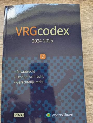 VRG codex 2024-2025 deel 2, Boeken, Ophalen of Verzenden, Nieuw, Hoger Onderwijs