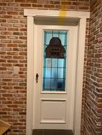 Deur met glas in lood raam, Doe-het-zelf en Bouw, Ophalen, Minder dan 80 cm, Binnendeur, Nieuw
