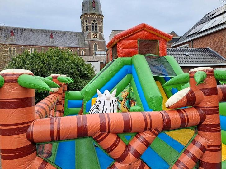 Springkasteel Safari te huur - Weekendprijs, Hobby & Loisirs créatifs, Articles de fête | Location, Utilisé, Enlèvement ou Envoi