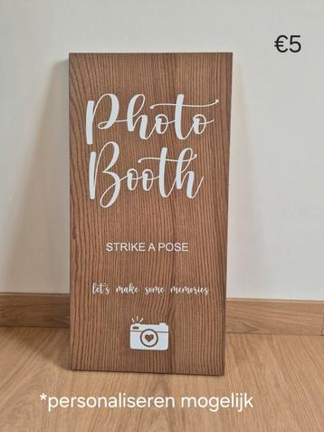 Bord Photobooth  beschikbaar voor biedingen