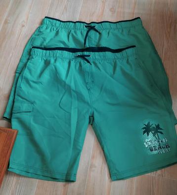 Lot 3 shorts verts 5XL (très) grande taille, polyester doux