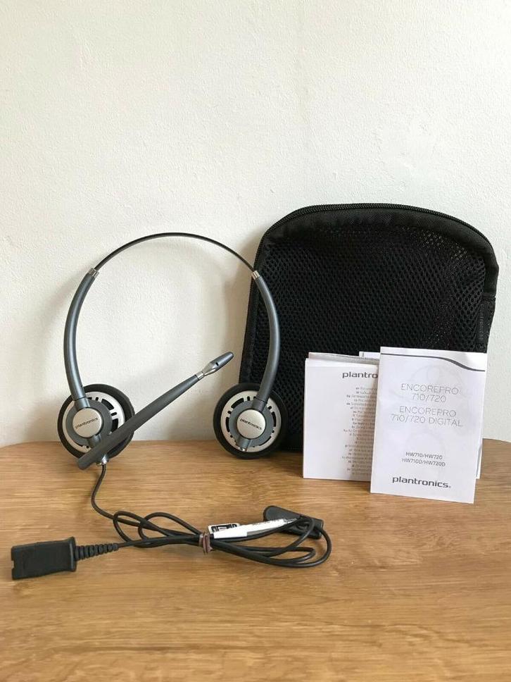Plantronics Headset ENCORE PRO 720, Computers en Software, Headsets, Zo goed als nieuw, On-ear, Bedraad, Gaming headset, Inklapbare microfoon