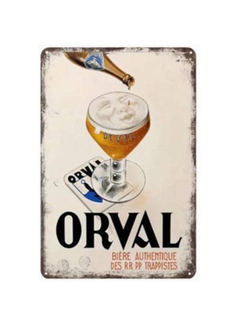 Orval blikken decoratie plaat, Collections, Marques & Objets publicitaires, Comme neuf, Panneau publicitaire, Enlèvement ou Envoi