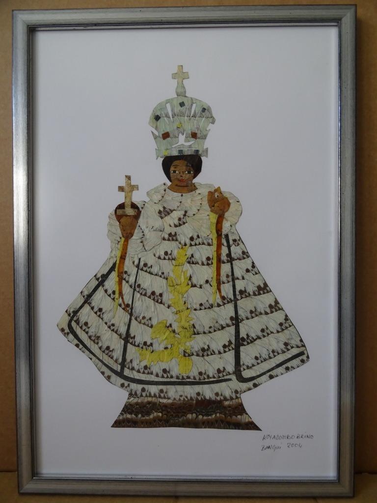 Volkskunst schilderij Jezus Christus vlinders vlinderkunst, Ophalen of Verzenden, Zo goed als nieuw, Overige typen, Christendom | Katholiek