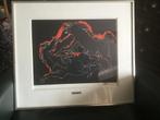 Hans Erni°1909+2015 afdruk kleuren litho combat de cheveaux., Antiek en Kunst, Ophalen