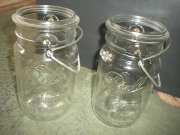 Glazen steriliseerbokalen zonder deksel