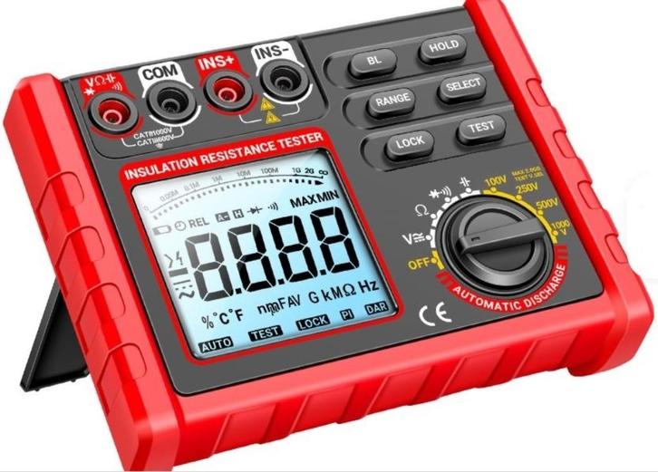 Megohmmeter isolatietester megger NIEUW IN DOOS, Doe-het-zelf en Bouw, Meetapparatuur, Nieuw, Elektriciteit, Ophalen of Verzenden