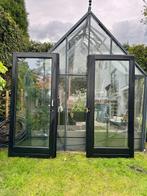 Dubbele openslaande deuren 3D-glas topkwaliteit, Bricolage & Construction, Comme neuf, Porte extérieure, 200 à 215 cm, Verre