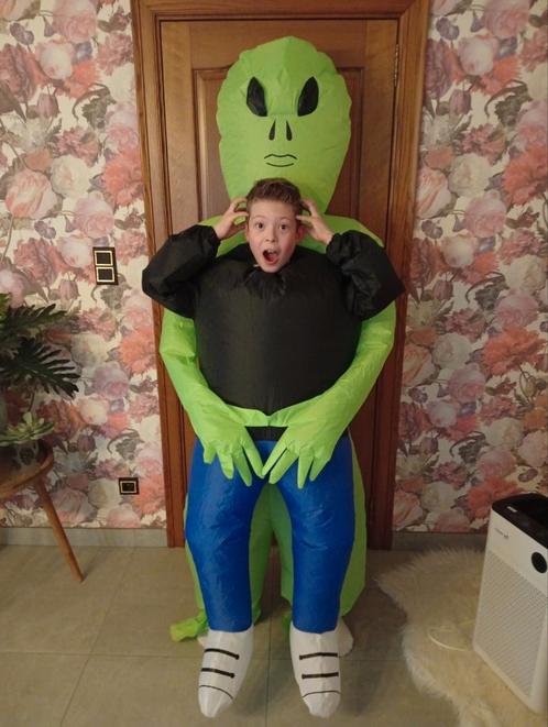 Carnaval/verkleedkleding alien opblaasbaar pak van Kimu, Kinderen en Baby's, Carnavalskleding en Verkleedspullen, Zo goed als nieuw