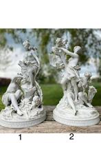 2 antieke porseleinen beelden h40 cm klassieke mythologisch, Antiek en Kunst, Ophalen of Verzenden