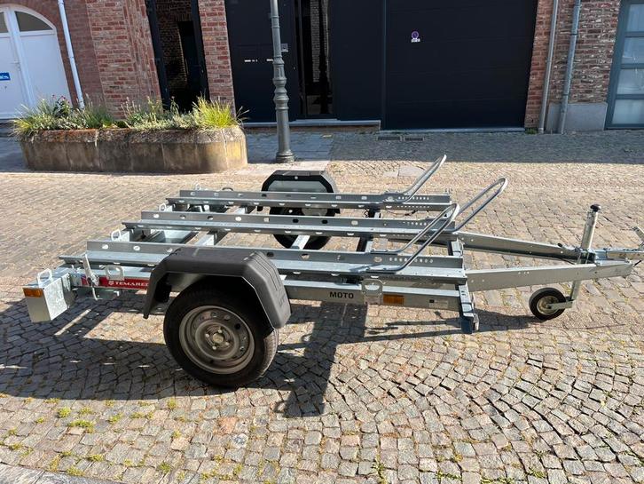 Motortrailer voor 3 motoren MOTO 3 PREMIUM, Auto diversen, Aanhangers en Bagagewagens, Zo goed als nieuw, Ophalen