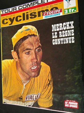 L'Equipe Magazine Tour de France 1970 Eddy Merckx Godefroot, Envoi, Comme neuf