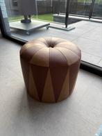 Vintage poef, Minder dan 50 cm, Rond, Ophalen of Verzenden, Zo goed als nieuw