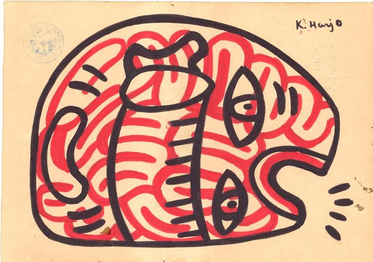 Keith Haring Artwork, Antiquités & Art, Art | Peinture | Moderne, Enlèvement ou Envoi