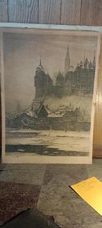 Gravure ancienne 1884, 70x96, n644, Enlèvement