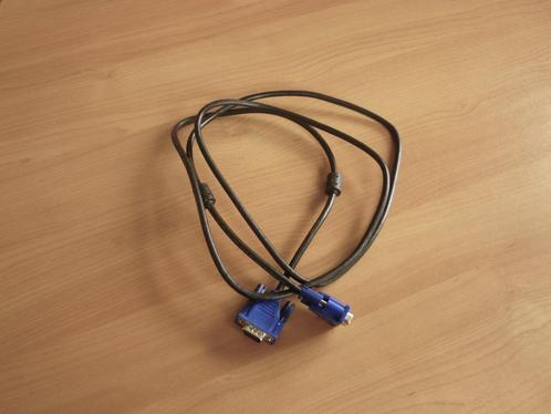 Zwart blauwe VGA sub D male ronde kabel, Computers en Software, Pc- en Netwerkkabels, Ophalen of Verzenden