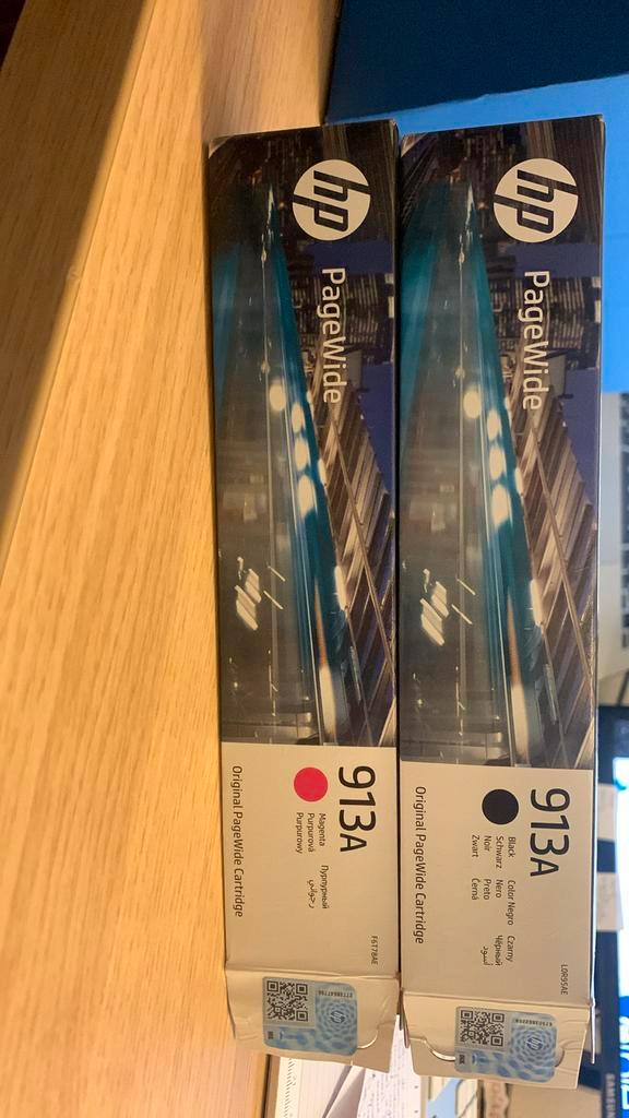 HP 913A Cartouche d’encre noire/rose PageWide authentique, Computers en Software, Printerbenodigdheden, Zo goed als nieuw, Ophalen