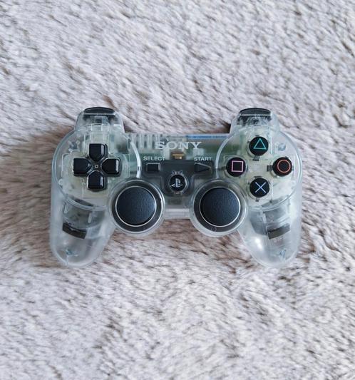 PS3 Dualshock 3 Sixaxis transparante controller, Games en Spelcomputers, Spelcomputers | Sony Consoles | Accessoires, Zo goed als nieuw