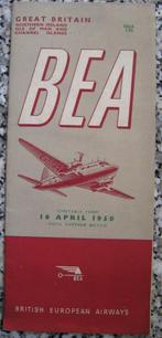 BEA British European Airways Dienstregeling/schema 16/4/1950, Ophalen of Verzenden, Gebruikt, Overige typen