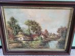 Prachtig schilderij van W. Hoesen (zie foto's), Ophalen of Verzenden