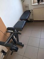 Fitnesbank met gewichten, Sport en Fitness, Fitnessmaterialen, Ophalen, Zo goed als nieuw, Benen, Fitnessbank