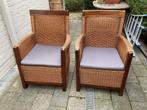 SET Rieten zetels, Huis en Inrichting, Ophalen, Gebruikt, Eenpersoons, Minder dan 150 cm