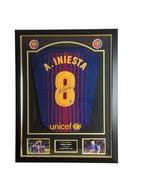 Andrés Iniesta Barcelona 2017-18 Gesigneerd en Ingelijst, Verzamelen, Sportartikelen en Voetbal, Ophalen of Verzenden, Nieuw, Spel