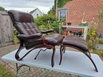 Oddvin Rykken loungechair met ottoman, Huis en Inrichting, Fauteuils, Ophalen, Gebruikt