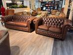 Originele Springvale chesterfield bankstel 3+2 bruin bruin, Ophalen of Verzenden
